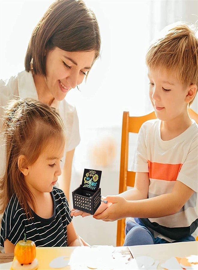 ستار ورك صندوق موسيقي من ستار وورك، صندوق موسيقي خشبي محفور، هدايا رومانسية للحبيبة أو الحبيب، الزوجة أو الزوج، ذكرى الزواج، عيد الميلاد، عيد الحب (عيد ميلاد سعيد)، للأطفال - Image 3